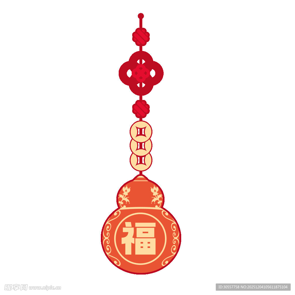 红色新春挂饰祝福葫芦