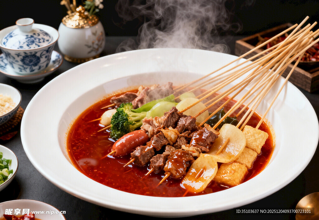 热气腾腾的美味串串火锅