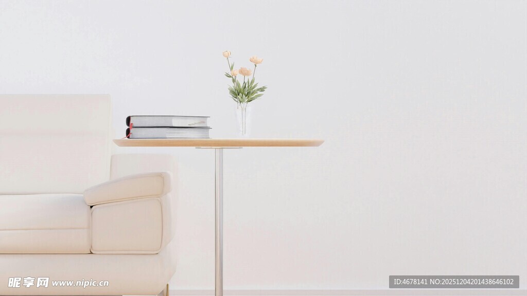 简约客厅边几与沙发一角