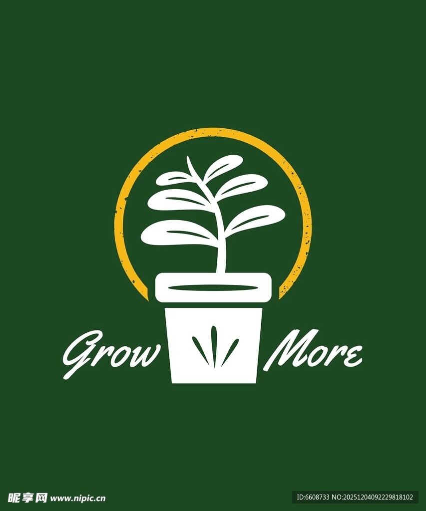绿植盆栽标志设计