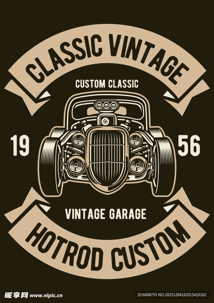 经典复古汽车改装标志