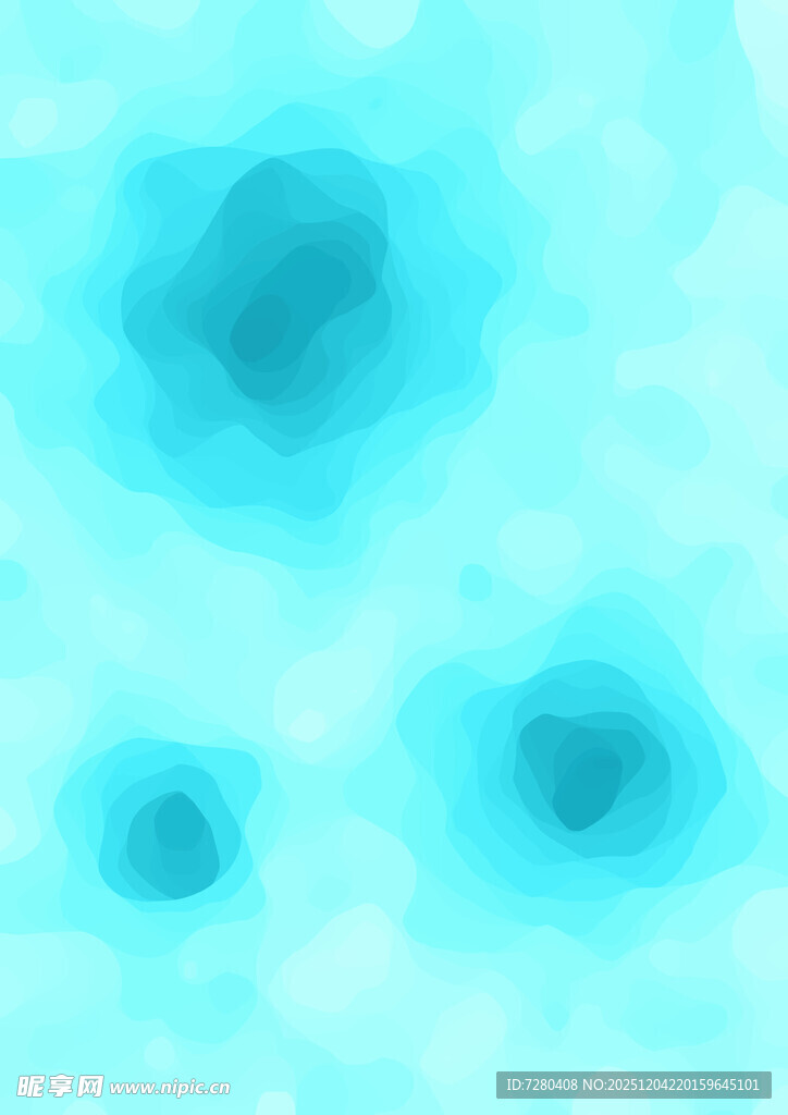淡蓝色抽象水彩背景图