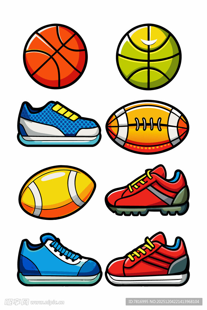 运动球类与鞋类集合