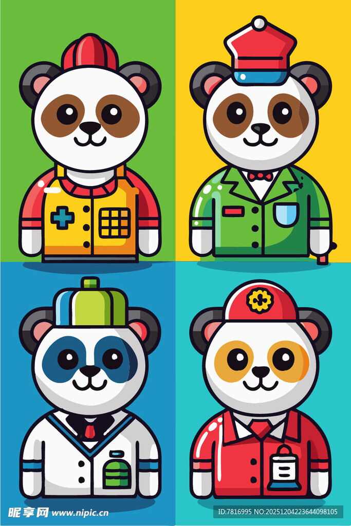 熊猫职业角色大集合