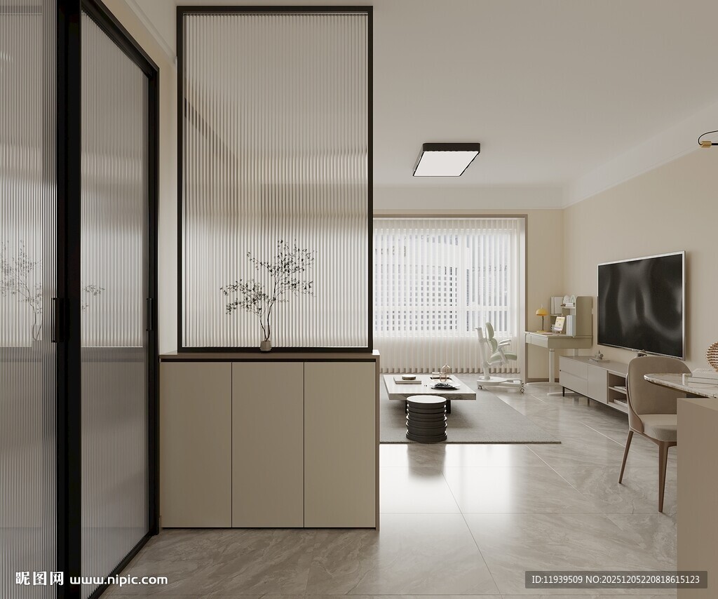 入门玄关鞋柜效果图