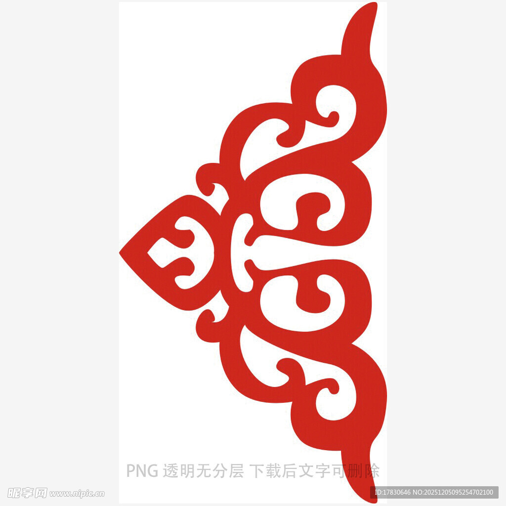 中式红色传统花纹图案