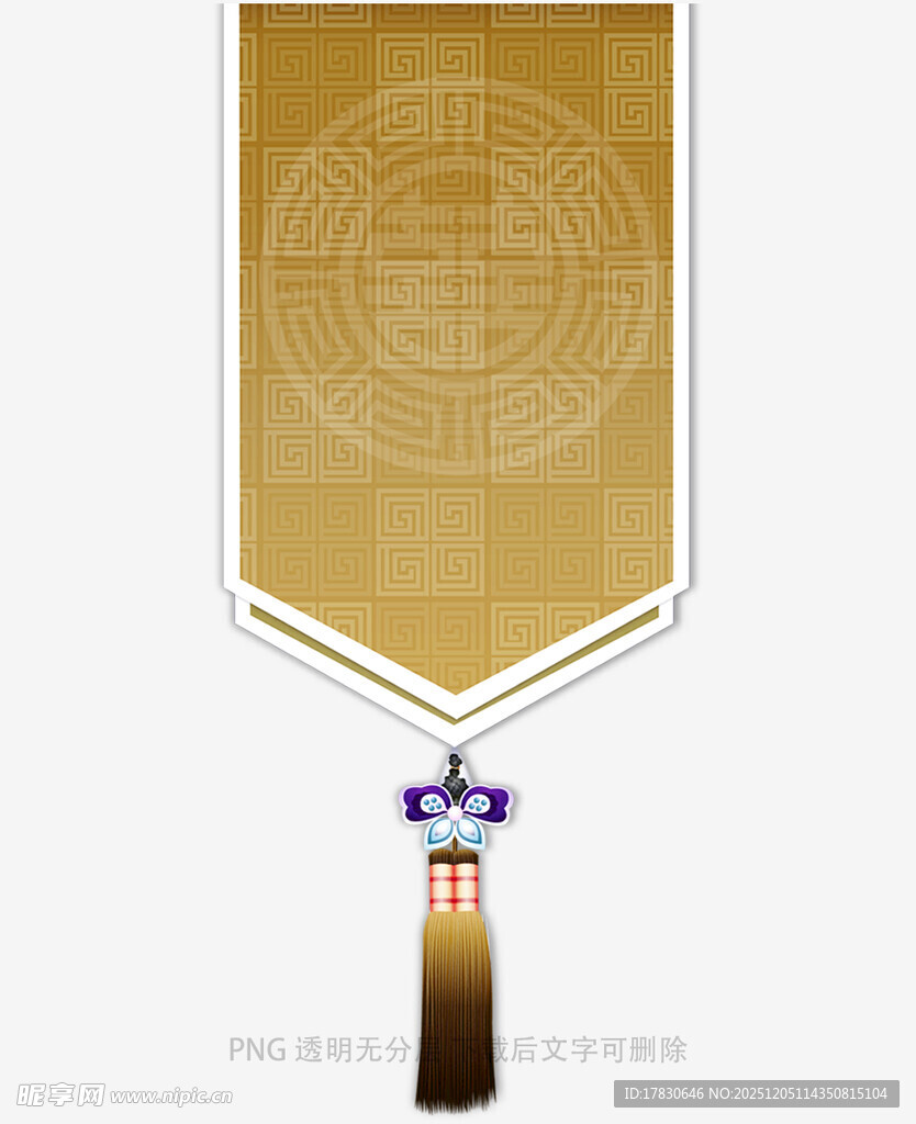 金色传统挂饰典雅精致