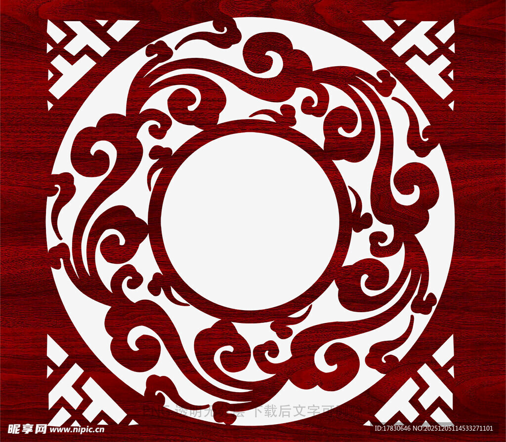 中式传统花纹圆形图案