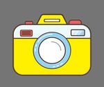 可爱黄色相机图标