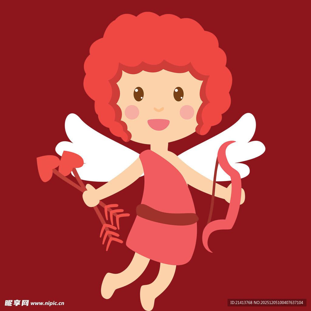 可爱小天使手持弓箭