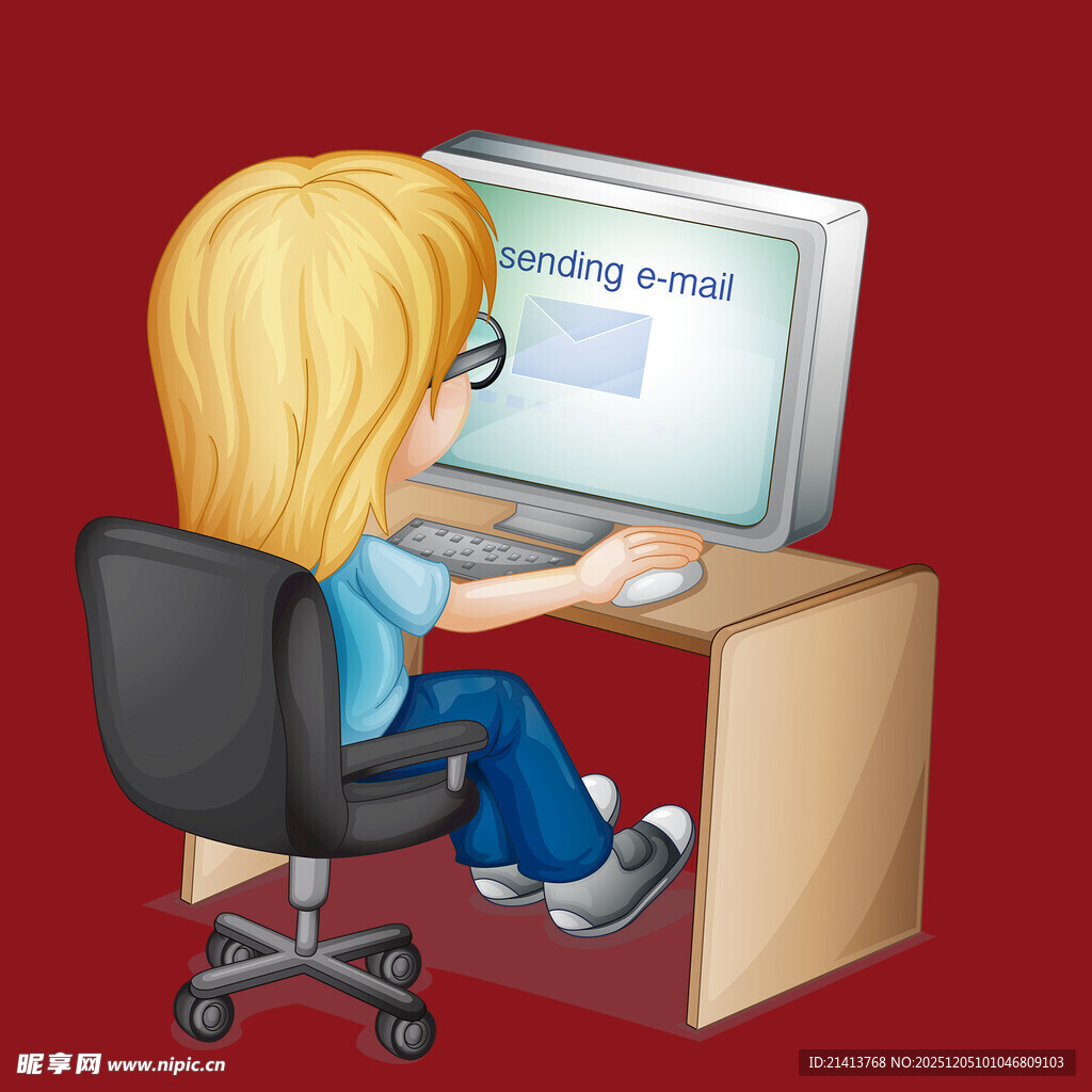 男孩专注电脑编程