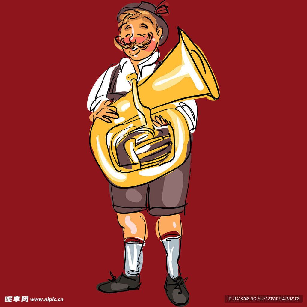 演奏大号的男子