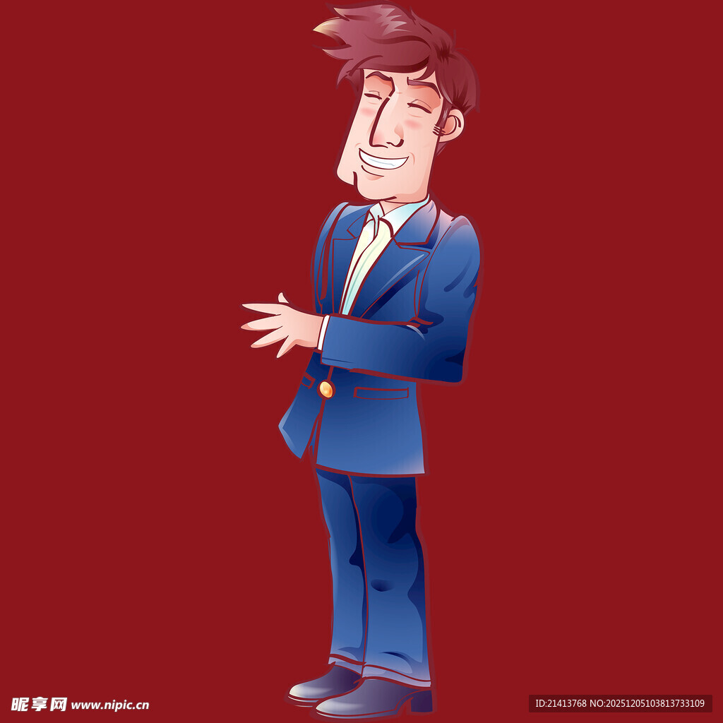 商务男士手势示意动作