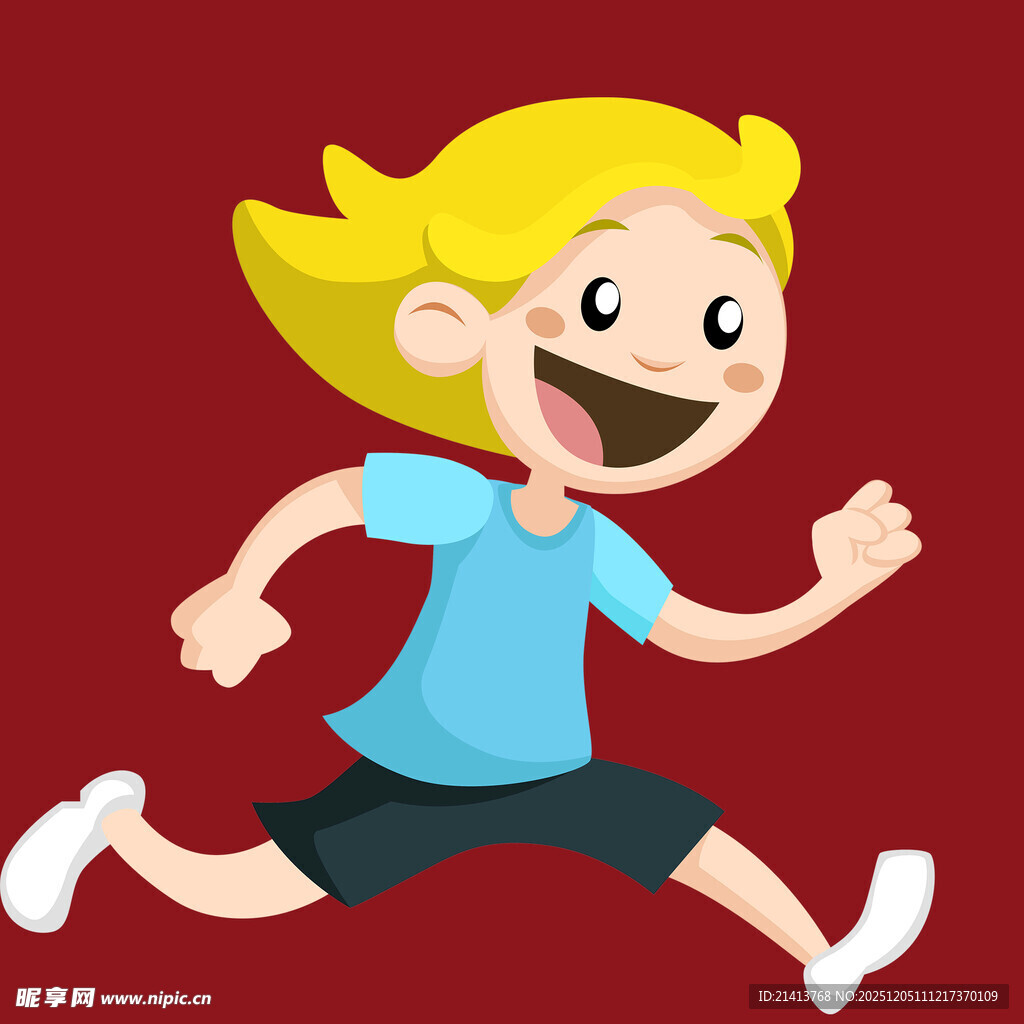 奔跑的快乐女孩