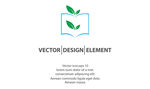 书籍绿叶矢量设计元素
