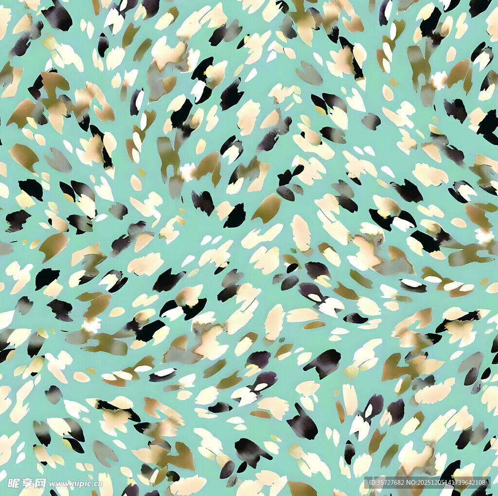 蓝底斑点抽象花纹图案