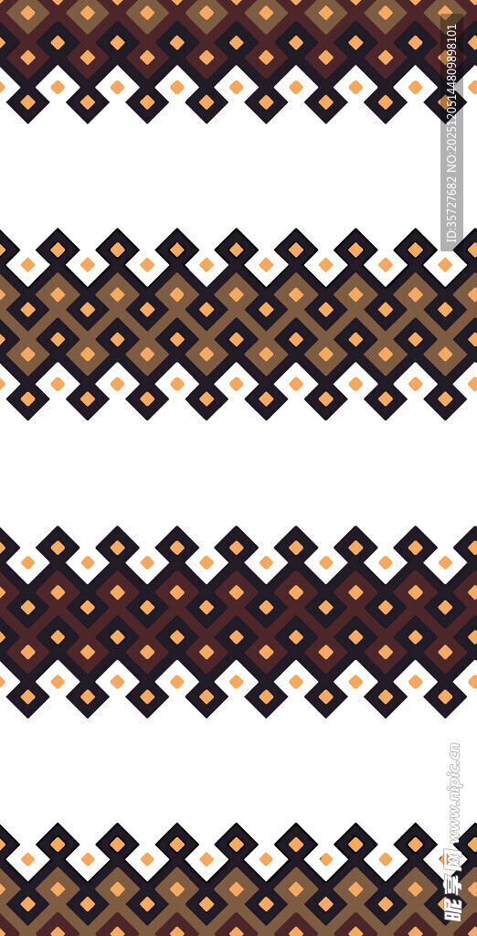 几何图案编织纹理装饰带