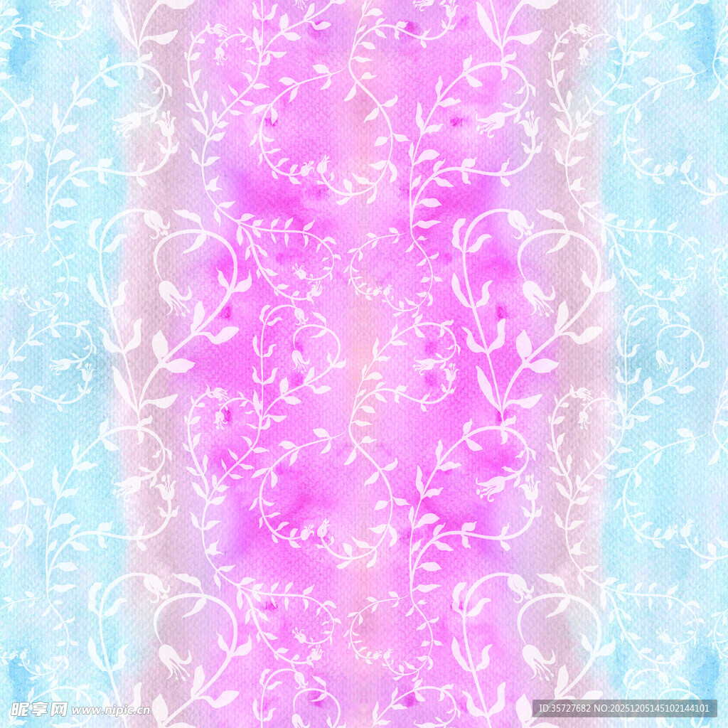 梦幻渐变花卉图案背景