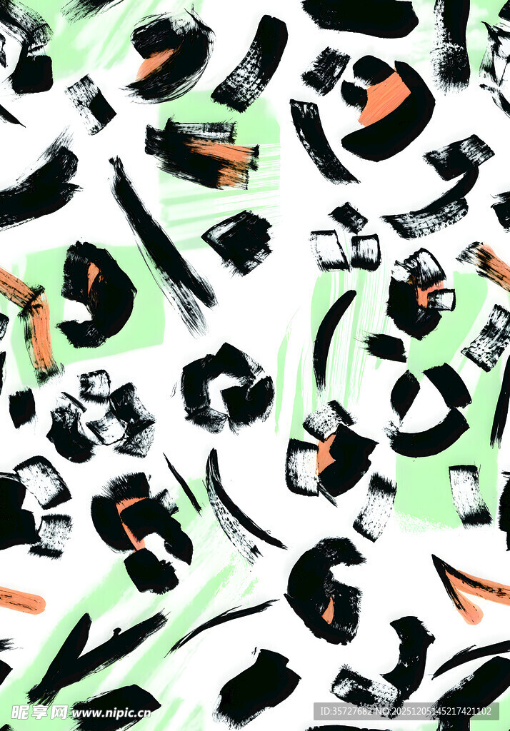 抽象涂鸦风图案设计