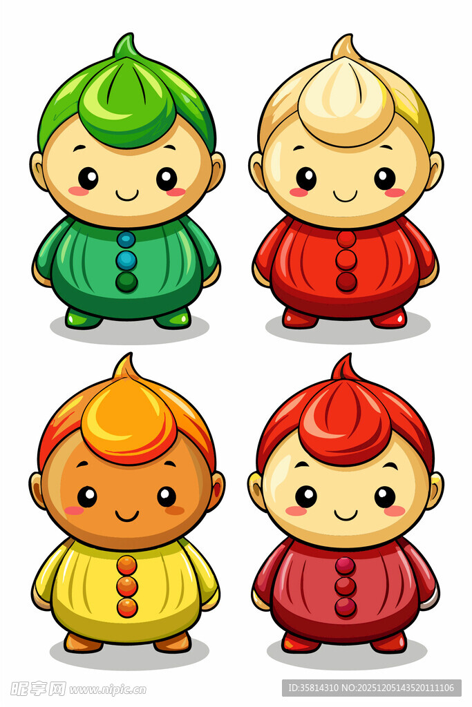 可爱中式卡通娃娃形象