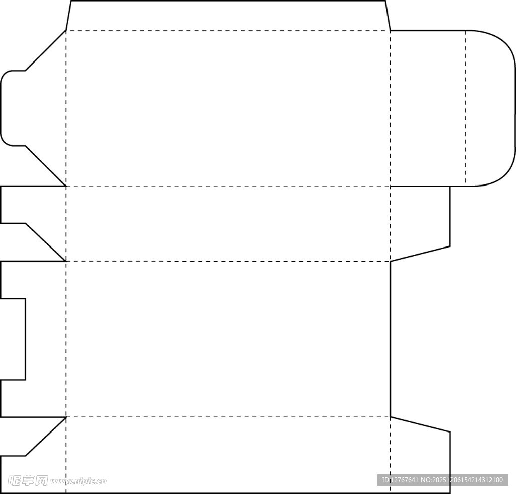 简约包装盒展开设计图