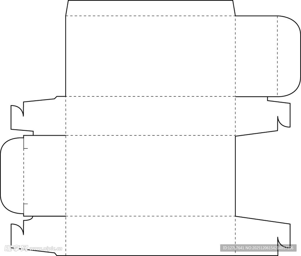 包装盒展开设计图