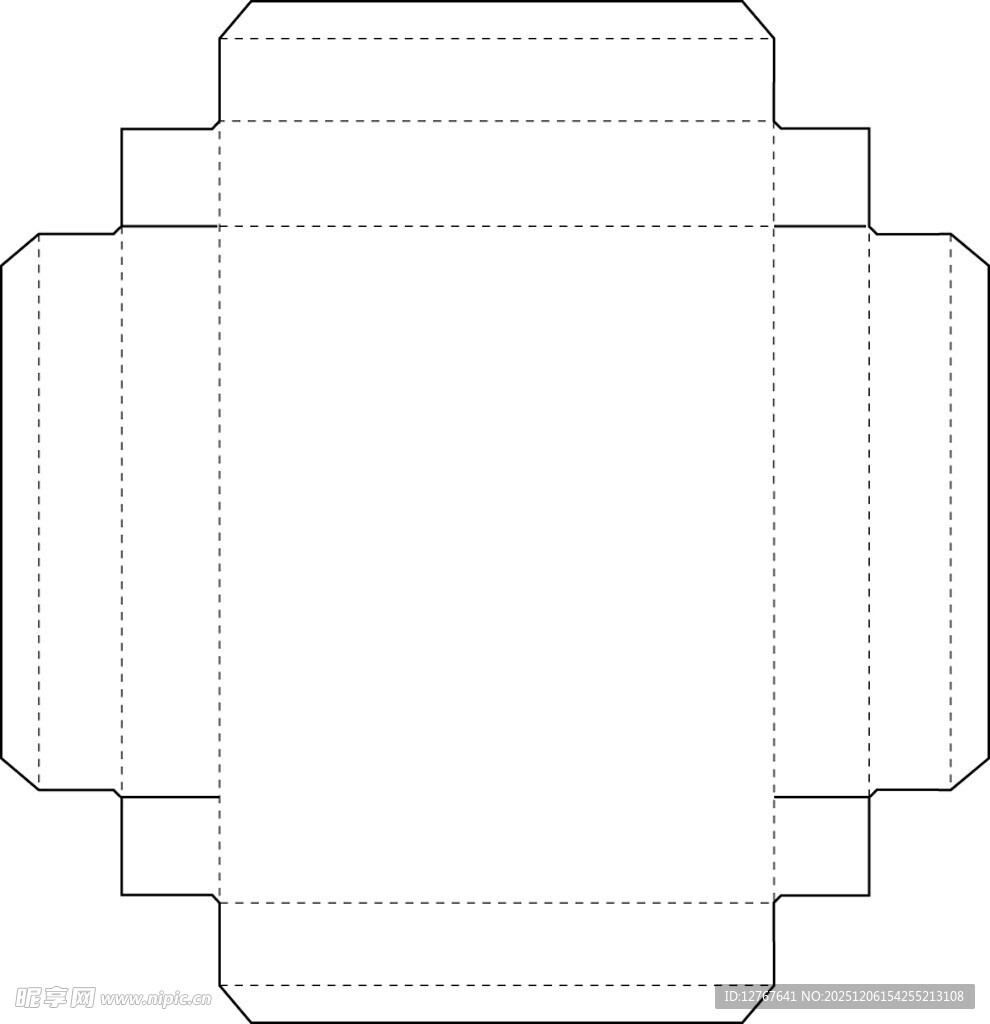 纸盒包装展开图设计模板