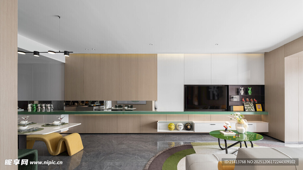 现代简约风开放式家居空间