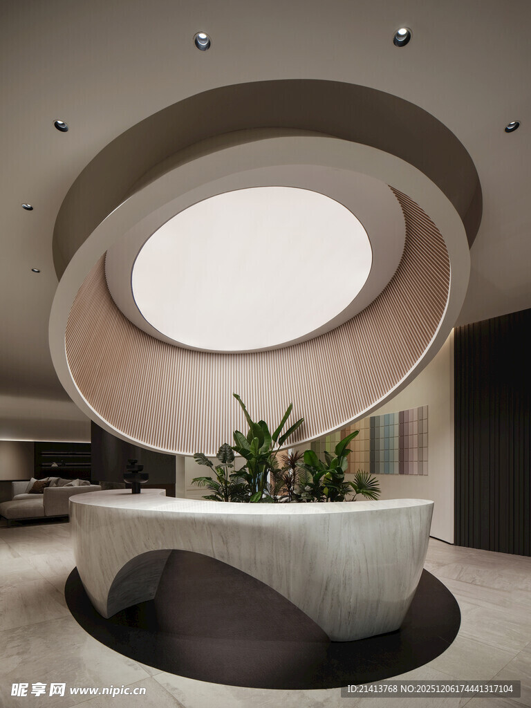 现代弧形室内景观设计