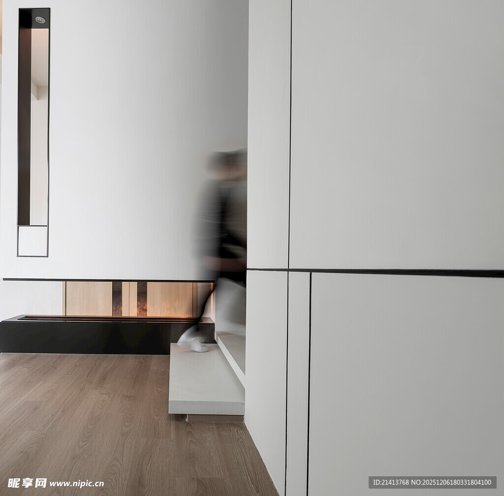 现代简约室内走廊场景