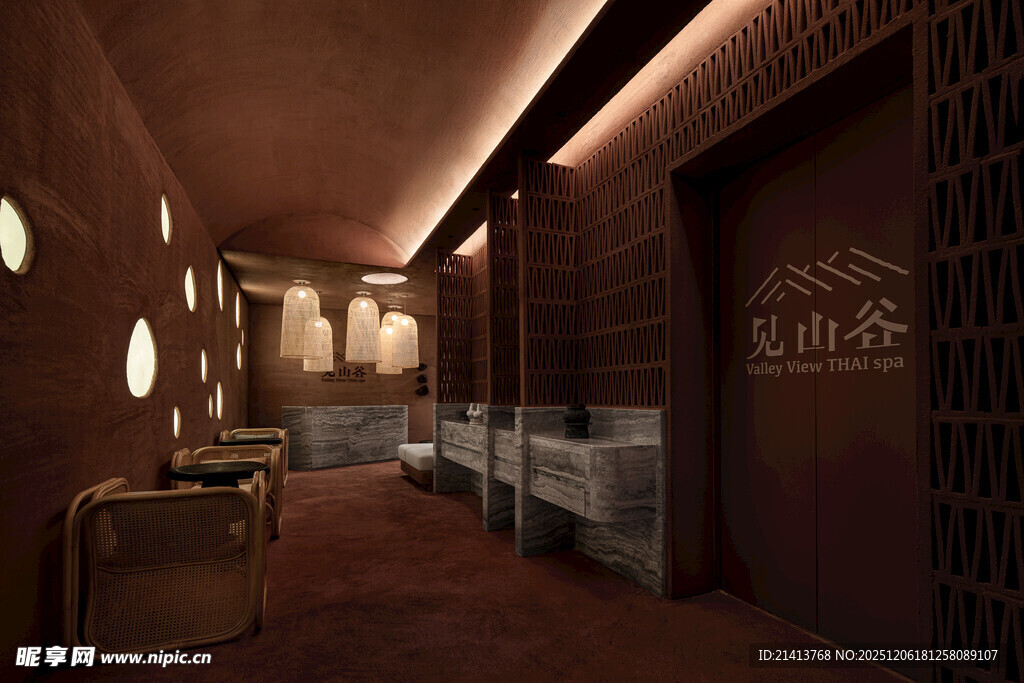 复古风格走廊室内设计场景