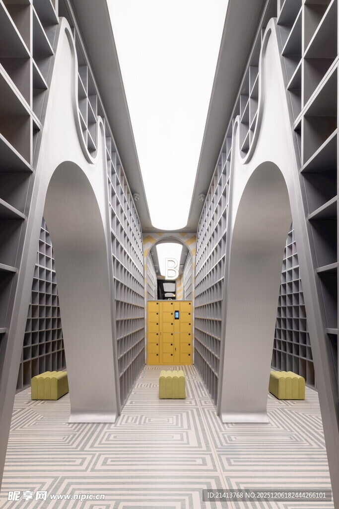 未来感科幻风格建筑通道