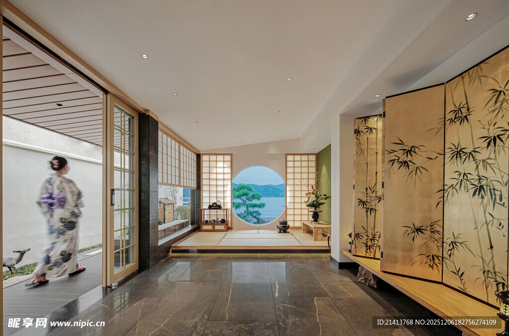 中式雅致客厅古韵屏风装饰