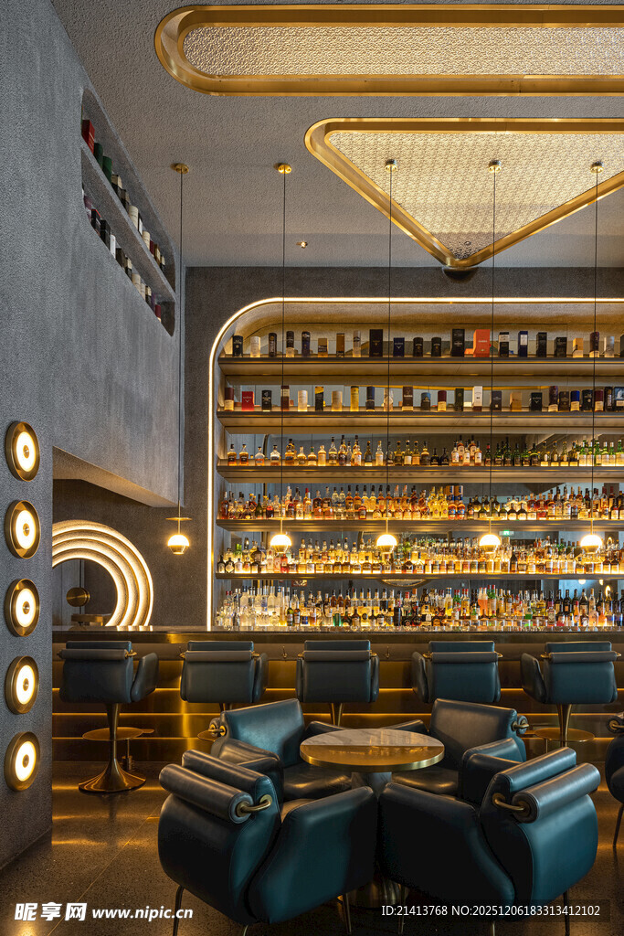 时尚复古风酒吧室内场景