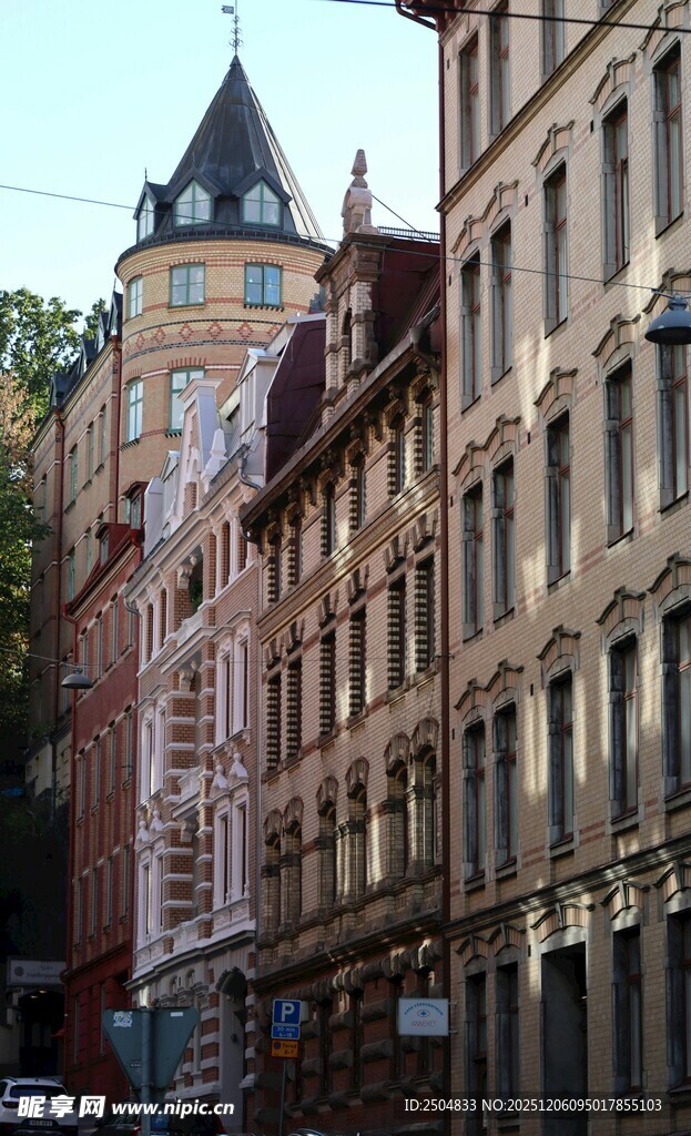  洲风格街道建筑景观