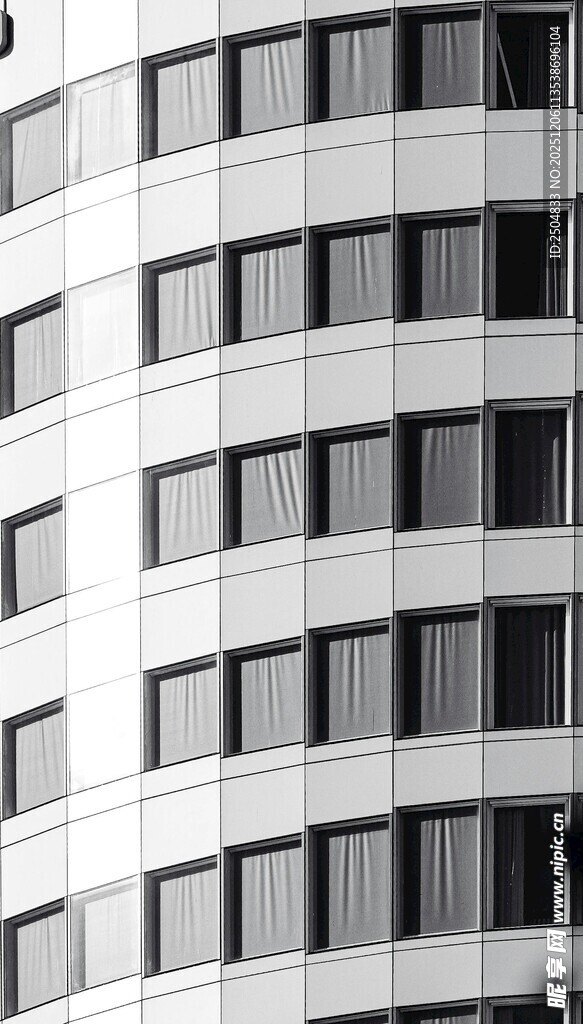 现代弧形建筑外观