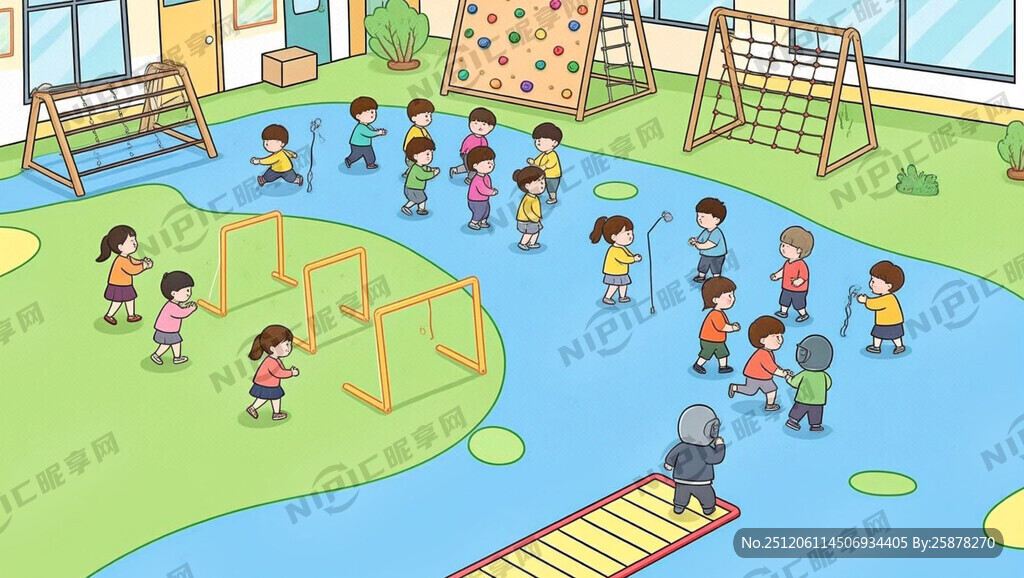 幼儿园室内体能大循环场景