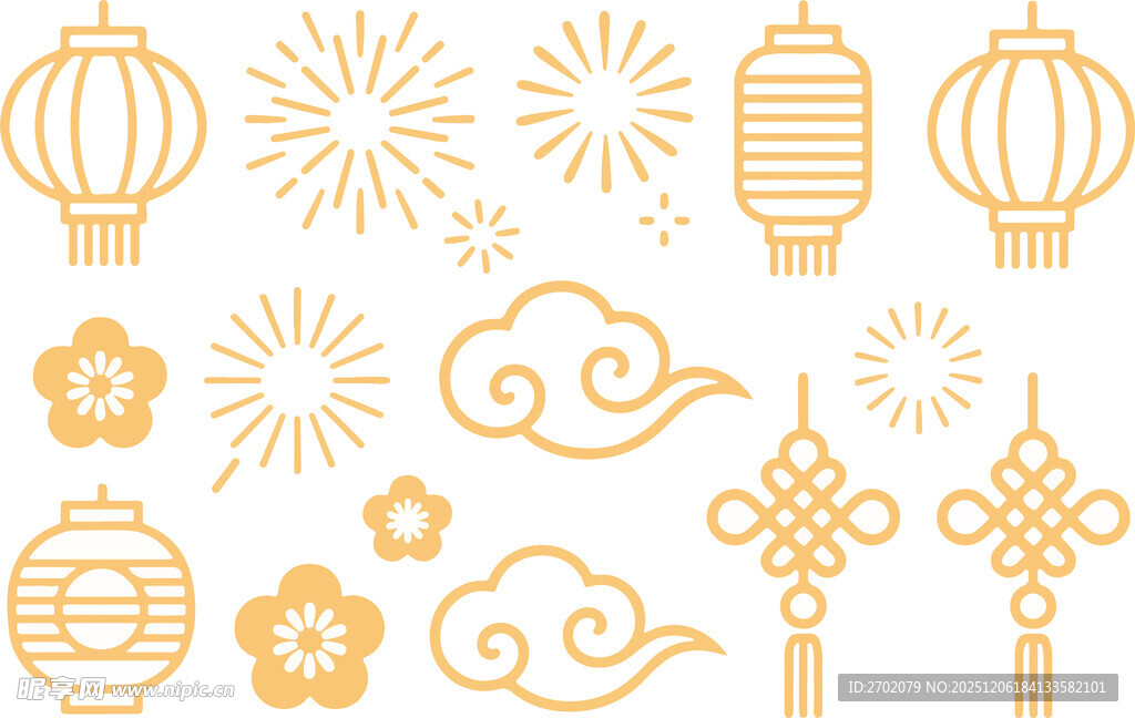 中式传统节日装饰元素