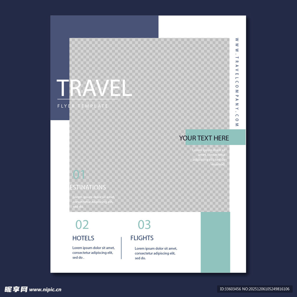 旅行主题简约宣传页设计