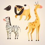 可爱卡通野生动物集合