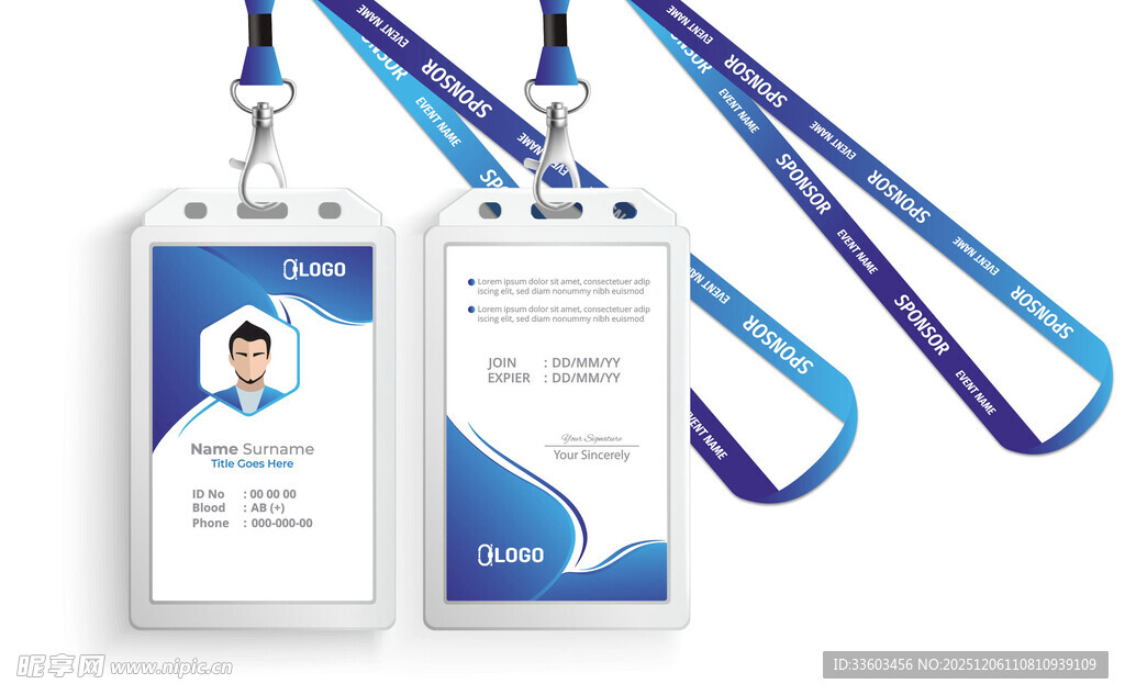 员工工作证设计模板