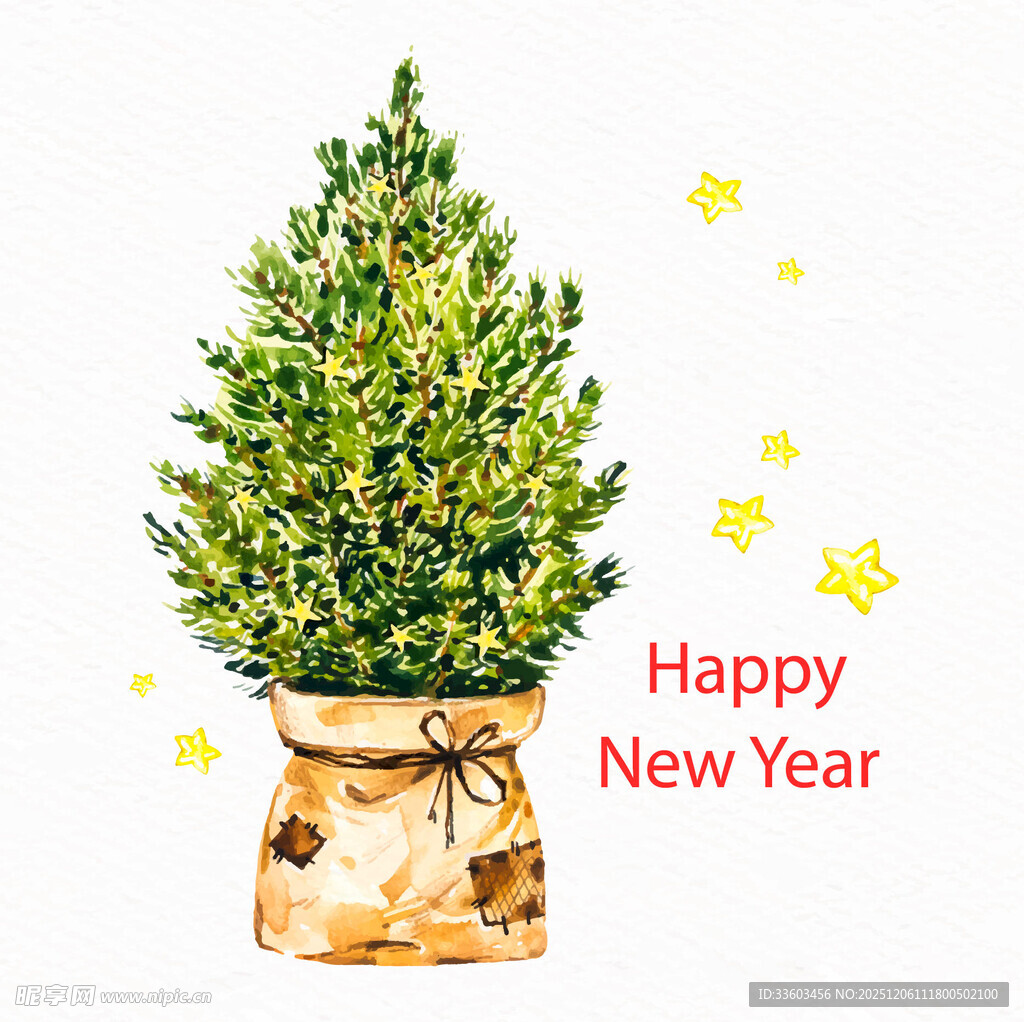 新年装饰小圣诞树