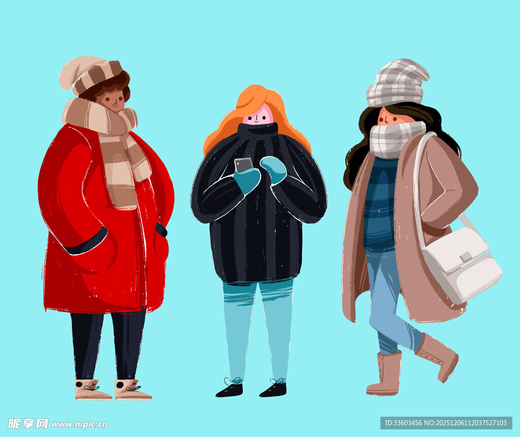 冬日街头时尚保暖装扮