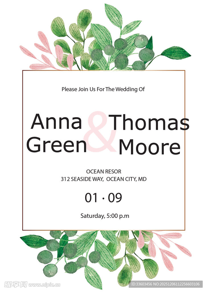 婚礼请柬设计模板