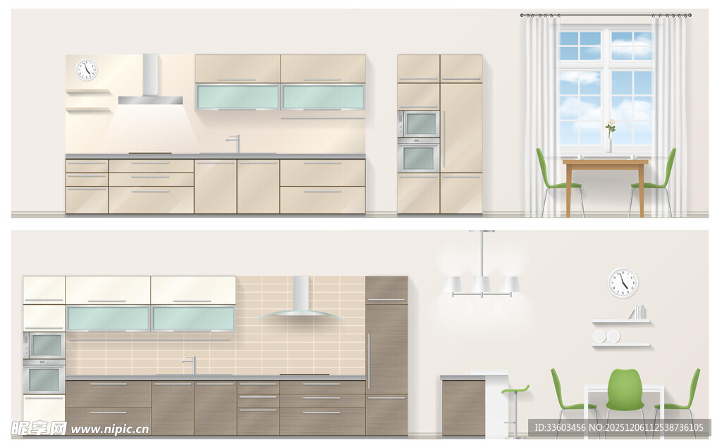 现代简约风格厨房设计图