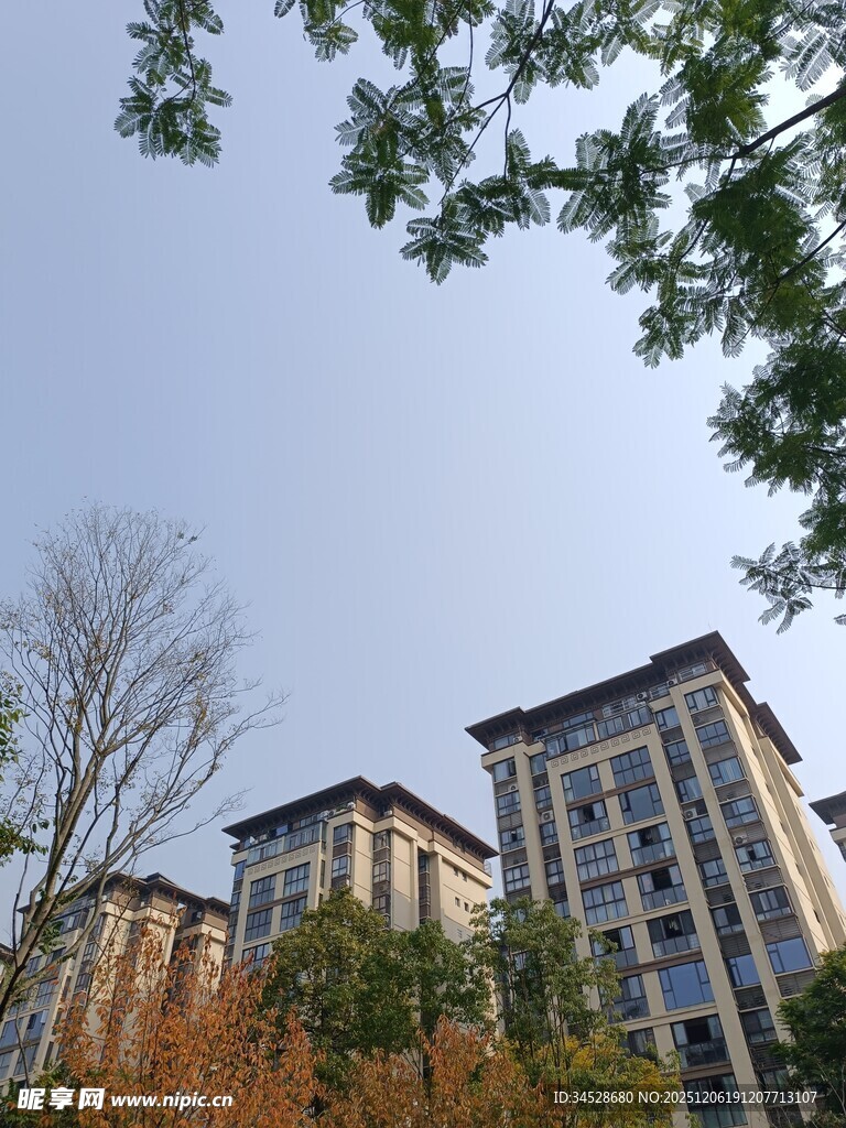 城市中的现代高层住宅