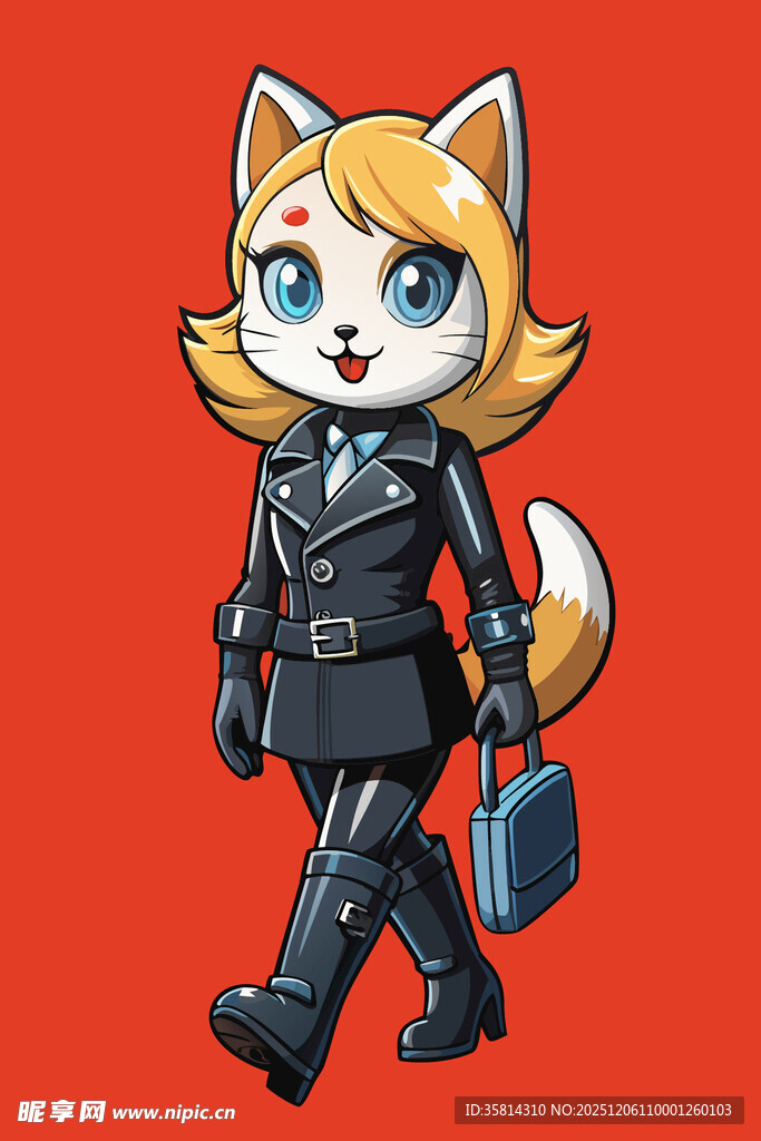 猫耳女孩酷帅出行