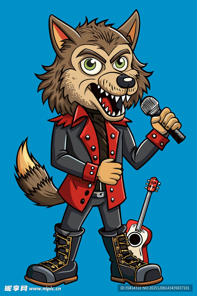 摇滚狼歌手形象