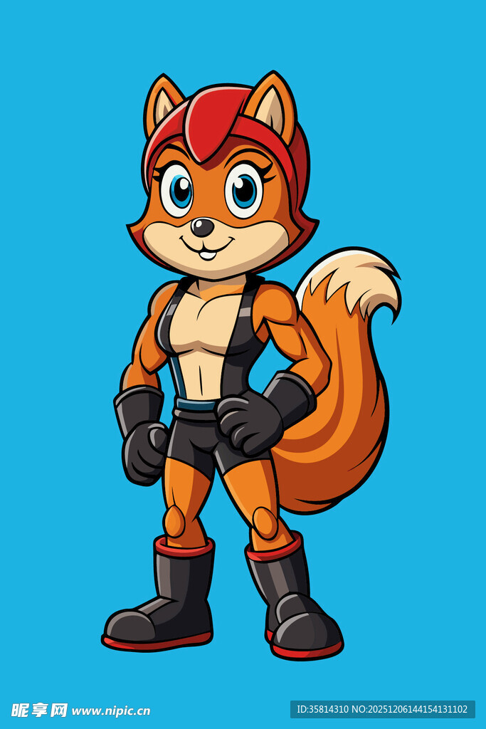 松鼠超级英雄形象