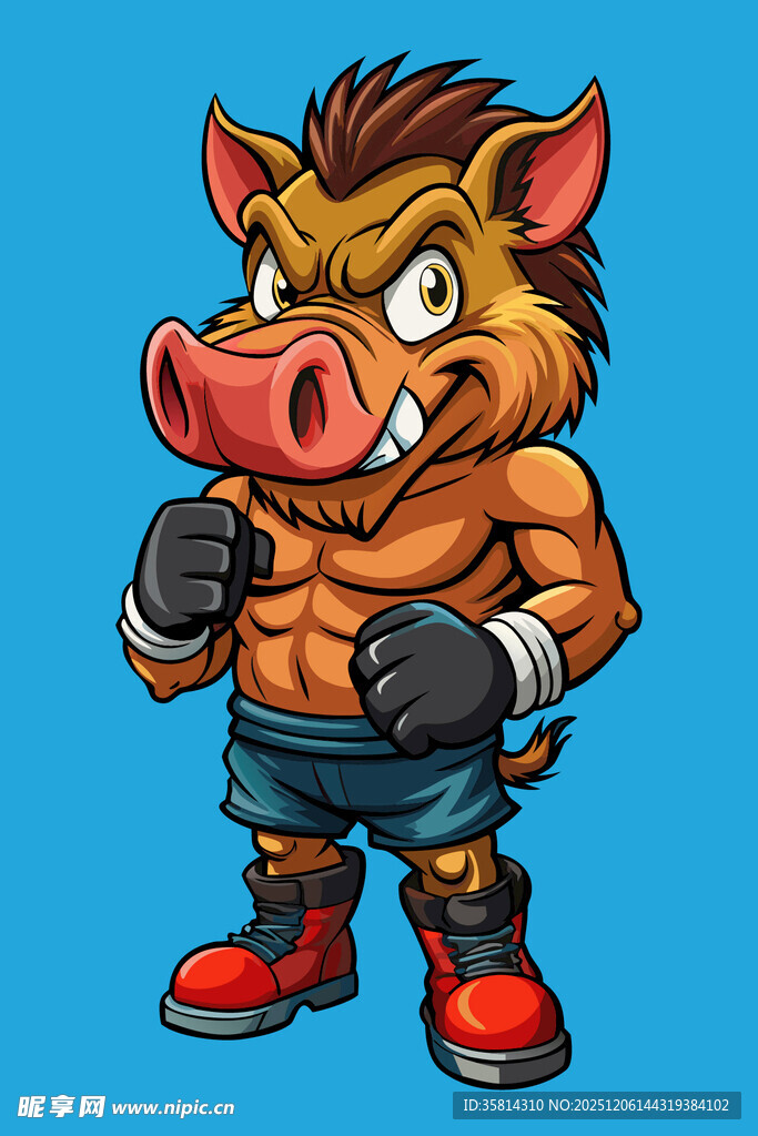 愤怒野猪拳击手